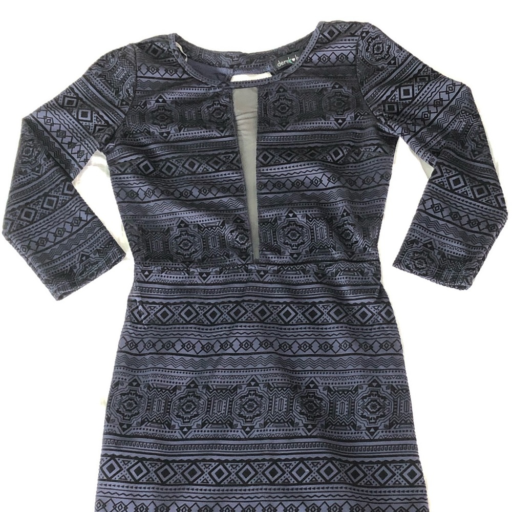 Navy & Black Cutout Dress